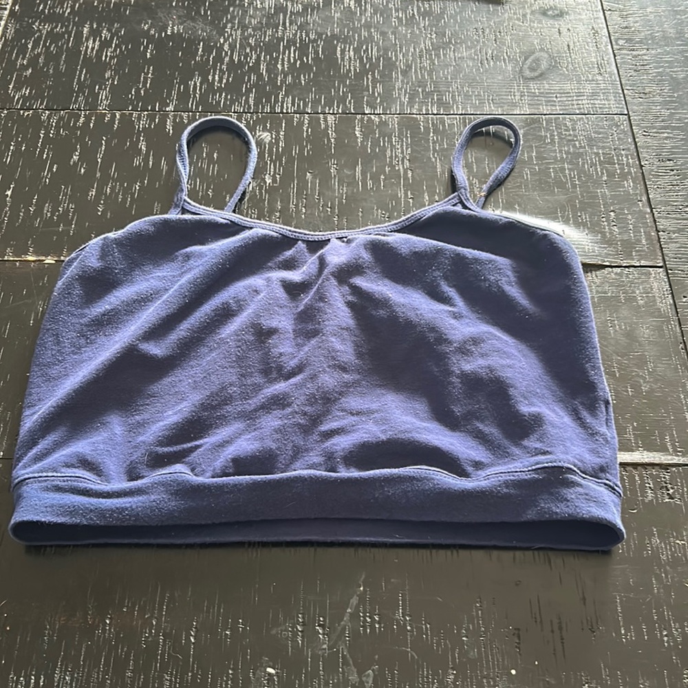 dark blue crop top